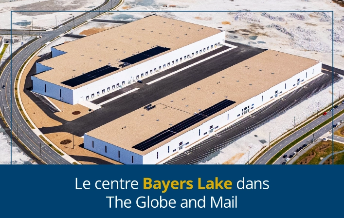 Vue aérienne d’un complexe immobilier industriel