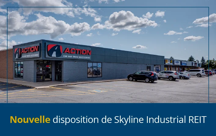 Skyline Industrial REIT vend sa propriété de Barrie (Ontario)